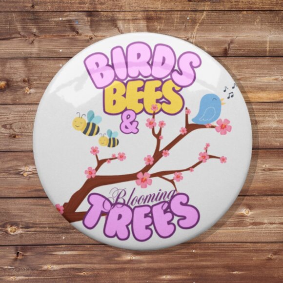 2.25" Springtime Buttons! (5) - Picture 3 of 6